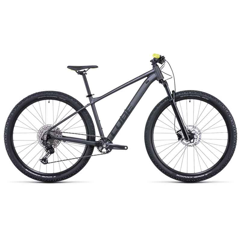Bicicleta de montaña CUBE Attention SL 2022 Color Grey'n'Lime / Transmisión 1x12 velocidades
